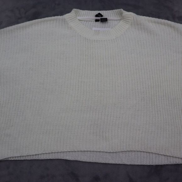 Free For All Sweater Womens XL White Fringe Long Sleeve Crew Neck Pullover - Picture 13 of 16